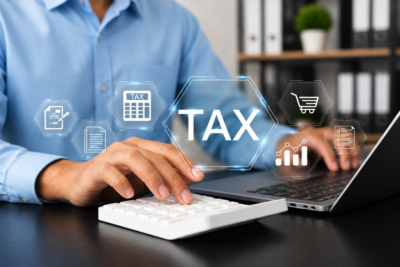 Accounting calculator and financial reports